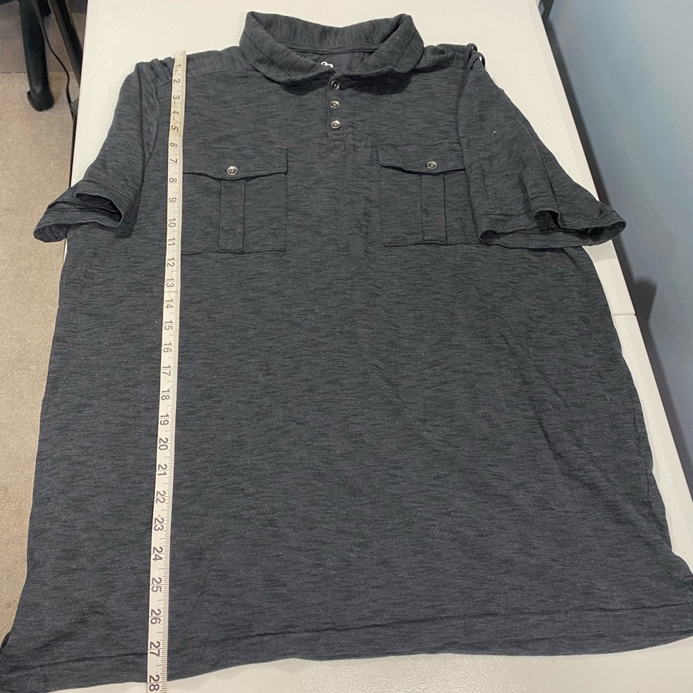 - OneRepublic men's size extra large collared shirt. Heathered gray.